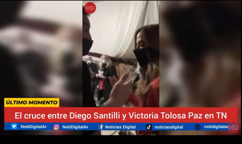 VIDEO - El tenso cruce entre Santilli y Tolosa Paz fuera de cámaras en TN