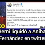 VIDEO - Berni liquidó a Aníbal Fernández en Twitter: "O le hago un dibujito..."