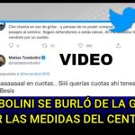 VIDEO - Tombolini se burló de la gente por las medidas del Central.