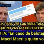 Encuesta - En caso de balotaje entre @JMilei y @mauriciomacri a quién votarías? - RESULTADOS SORPRENDETES!!!