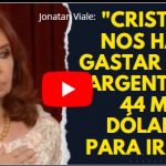 VIDEO - Jonatan Viale: "Cristina nos hace gastar a los argentinos 44 mil dólares para ir a..."￼