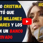 VIDEO ARCHIVO - Cuando Cristina te contaba que hacía con sus millones de dólares en el 2016.-
