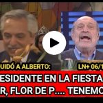VIDEO - Leuco liquidó a Alberto: "Y... el Presidente en la fiesta de la flor, FLOR de P... tenemos..."